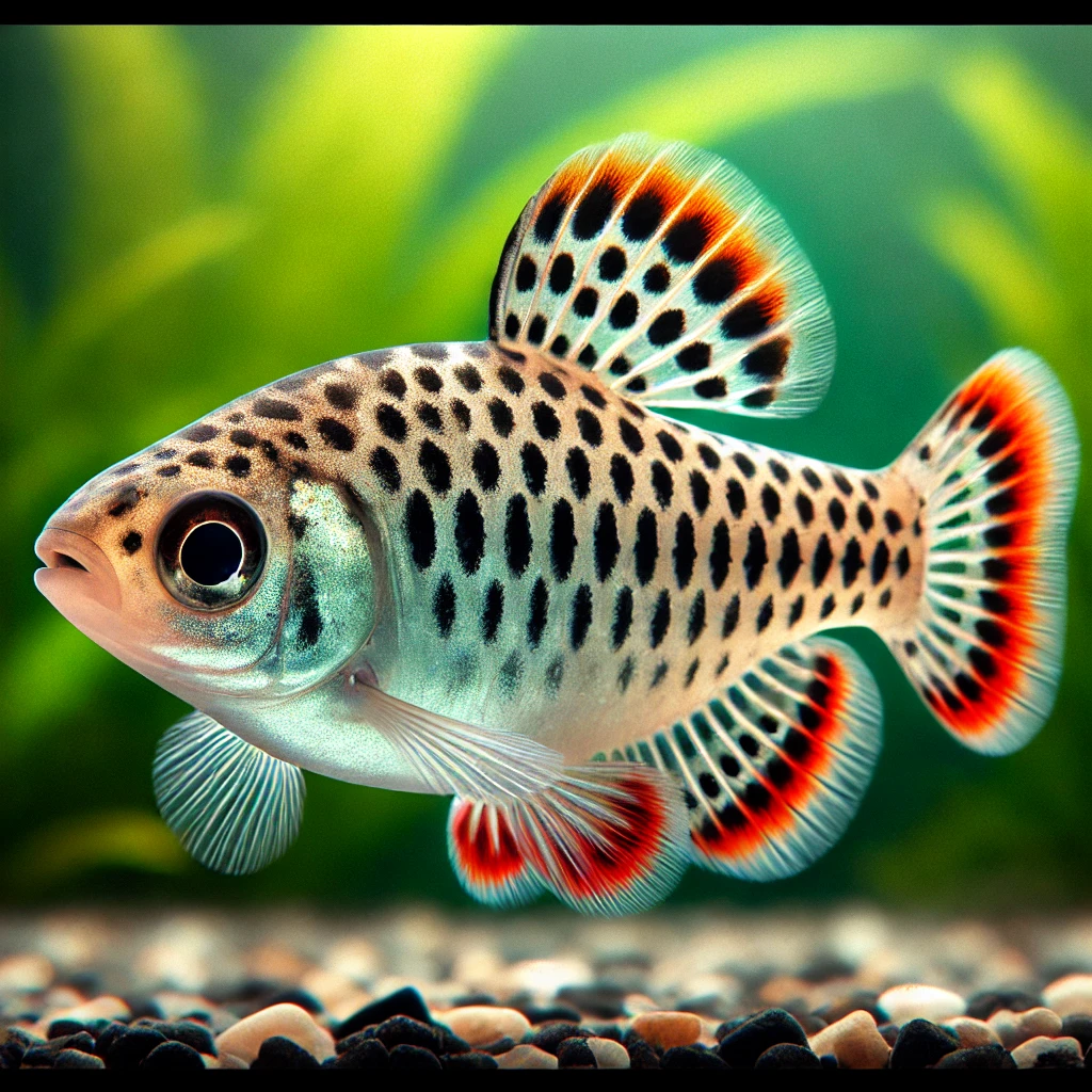 Barbus oligolepis Karierter Bart