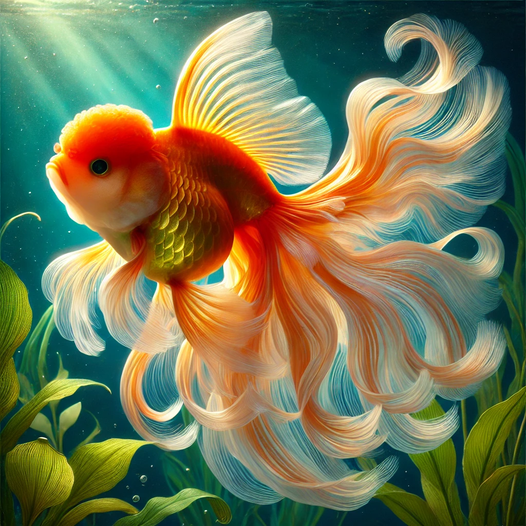 Carassius auratus voile Pferdeschwanz