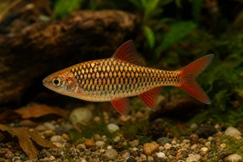 Barbus oligolepis (Karierter Bart)