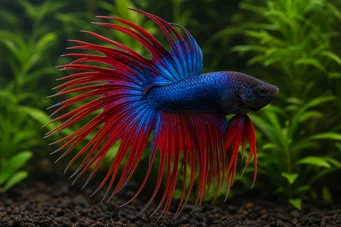 Betta splendens crowntail Crowntail -Kämpfer