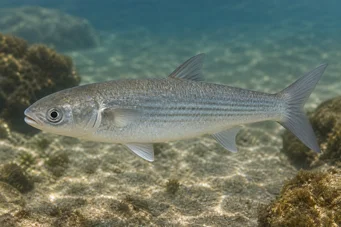Mugil labrosus Maultiere mit großen Lippen