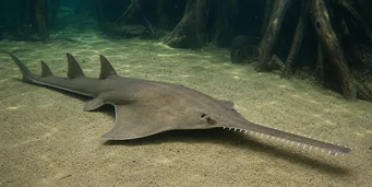Pristis microdon (Nord -Scie -Fisch)