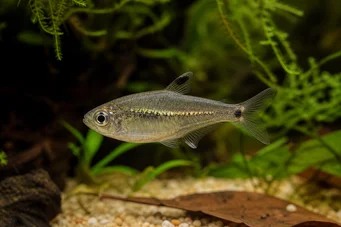 Rachoviscus crassiceps (Charakter mit dickem Kopf, goldener Tetra)