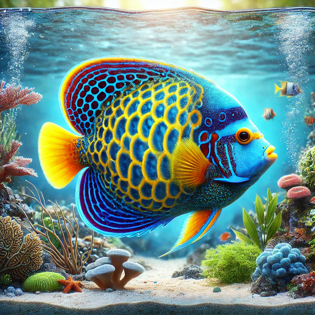 Pomacanthus semicirculat... Halbkreise